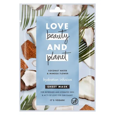Love Beauty and Planet Coconut Water & Mimosa Flower, Hydration Infusion Sheet Mask (Maseczka w płachcie)