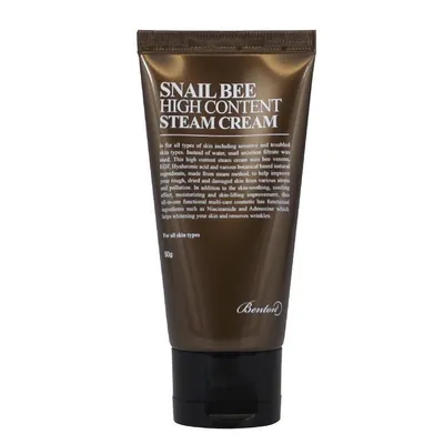 Benton Snail Bee, High Content Steam Cream (Krem do twarzy ze śluzem ślimaka i jadem pszczelim)