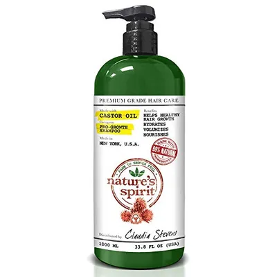 Nature's Spirit Castor Oil Pro-Growth Shampoo (Szampon do włosów na bazie oleju rycynowego)