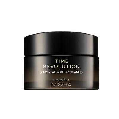 Missha Time Revolution, Immortal Youth Cream 2x (Skoncentrowany, przeciwzmarszczkowy krem do twarzy)