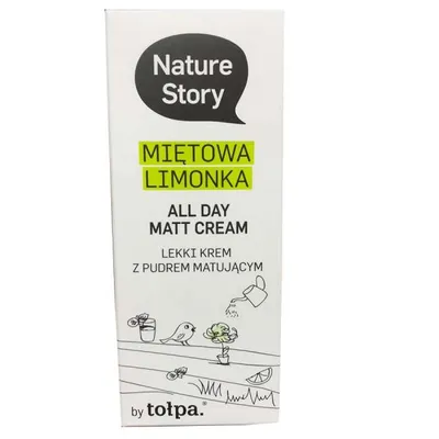 Nature Story All Day Matte Cream (Lekki krem z pudrem matującym  `Miętowa limonka`)