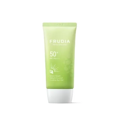 Frudia Green Grape, Sebum Control Cooling Sun Gel SPF50+ PA++++ (Żel przeciwsłoneczny do twarzy)