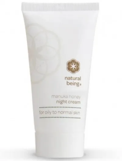 Living Nature Natural Being , Manuka Honey Night Cream (100% naturalny krem na noc z miodem Manuka cera tłusta/normalna)