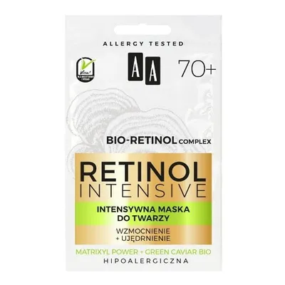 AA Retinol Intensive, Intensywna maska do twarzy 70+