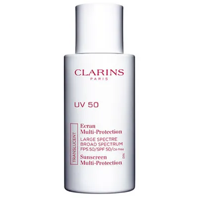 Clarins UV Plus Anti-Pollution, Sunscreen Multi-Protection SPF 50 (Ultra delikatny filtr miejski - wysoka ochrona)