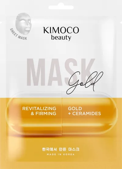 Kimoco Beauty Gold Mask (Rewitalizująco-ujędrniająca maska w płachcie ze złotem koloidalnym i ceramidami)