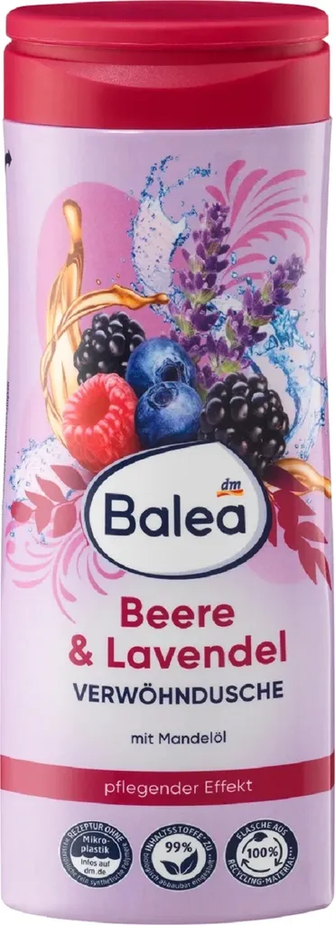 Balea Bluberry & Lavender, Shower Gel (Jagoda i lawenda, Żel pod prysznic)