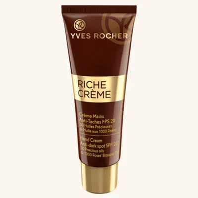 Yves Rocher Riche Creme, Creme Mains Anti-Taches SPF 20 (Krem do rąk przeciw przebarwieniom SPF 20)