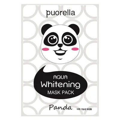 Puorella Aqua Whitening Mask Pack Panda  (Nawilżająca maska do twarzy `Panda`)