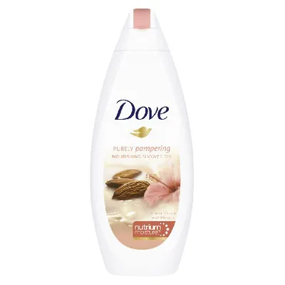 Dove Purely Pampering Almond Cream with Hibiscus, Shower Gel (Rozpieszczający żel pod prysznic (stara wersja))