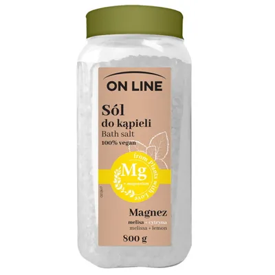 On Line From Plants With Love, Sól do kąpieli z magnezem `Melisa & Cytryna`