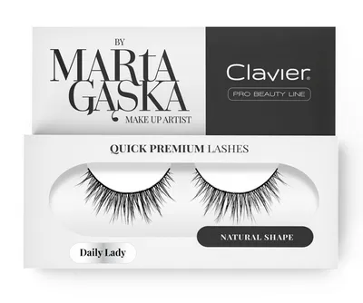 Clavier Quick Premium Lashes by Marta Gąska, Rzęsy na pasku `Daily Lady 813`