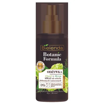 Bielenda Botanic Formula, Odżywka w sprayu do włosów farbowanych i zniszczonych `Chmiel + skrzyp`