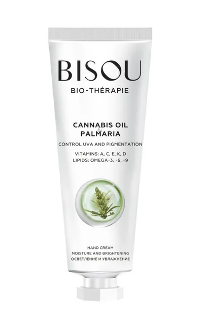 Bisou Bio-Therape Moisture And Brightening Hand Cream Cannabis Oil & Palmaria (Nawilżająco - rozświetlający krem do rąk)