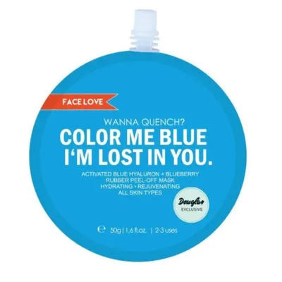 Face Love Wanna Quench? Color Me Blue I'm Lost In You Rubber Peel-off Mask (Maska peel-off)