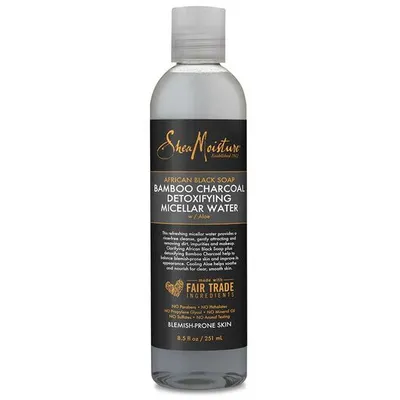 Shea Moisture African Black Soap, Bamboo Charcoal Detoxifying Micellar Water (Detoksykująca woda micelarna)