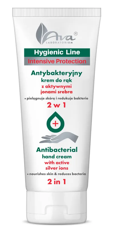 Laboratorium Kosmetyczne AVA Hygienic Line Intensive Protection, Antibacterial Hand Cream with Active Silver Ions (Antybakteryjny  krem do rąk z aktywnymi jonami srebra)