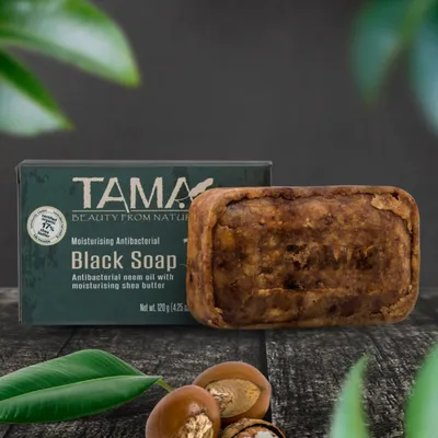 Tama Beauty From Nature Czarne mydło shea  17%