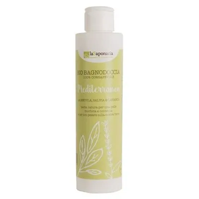 La Saponaria Bio Bagnodoccia Mediterraneo Calendula, Salvia e Lavanda (Organiczny żel pod prysznic i do kąpieli `Nagietek, szałwia i lawenda`)