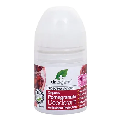 Dr.Organic Pomegranate, Deodorant Roll - On (Organiczny Dezodorant w kulce `Owoc granatu`)