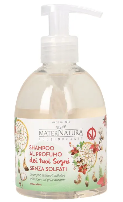 MaterNatura Shampoo al Profumo dei Tuoi Sogni Senza Solfati (Oczyszczający szampon do włosów bez zawartości siarczanów)