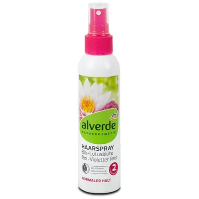 Alverde Haarspray Lotusblutenextrakt Violetter Reis (Lakier do włosów)