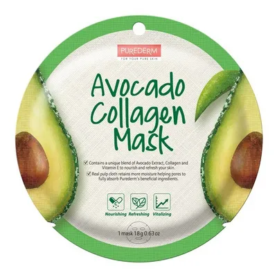 Purederm Avocado Collagen Mask (Maska kolagenowa z awokado)
