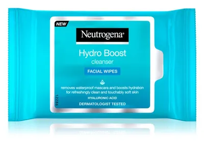 Neutrogena Hydro Boost, Facial Wipes (Nawilżane chusteczki oczyszczające do twarzy)