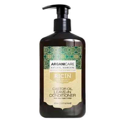Arganicare Ricin, Castor Leave-in Conditioner (Odżywka bez spłukiwania na porost włosów z olejem rycynowym)