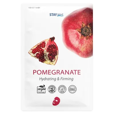 Stay Well Pomegranate Face Mask (Nawilżająca maseczka z granatem o działaniu ujędrniającym)