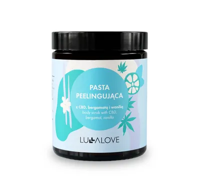 Lullalove Pasta peelingująca z CBD, bergamotą i wanilią