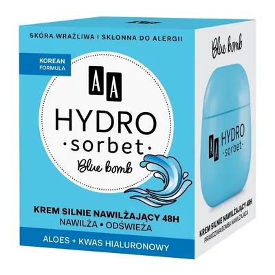 AA Hydro Sorbet, Hydro-krem silnie nawilżający `Blue Bomb`