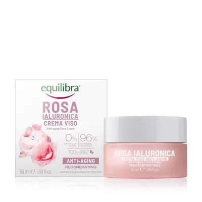 Equilibra Rosa Ialuronica, Crema Viso (Różany krem do twarzy przeciwzmarszczkowy z kwasem hialuronowym)