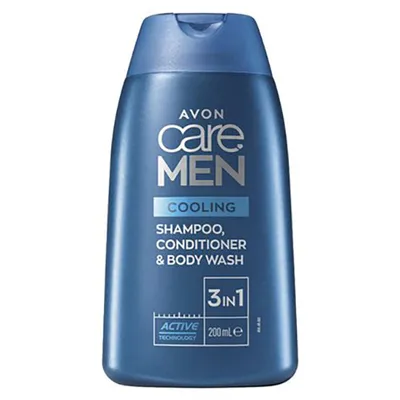 Avon Care Men Cooling Shampoo, Conditioner & Body Wash (Chłodzący szampon, odżywka i żel do mycia ciała)