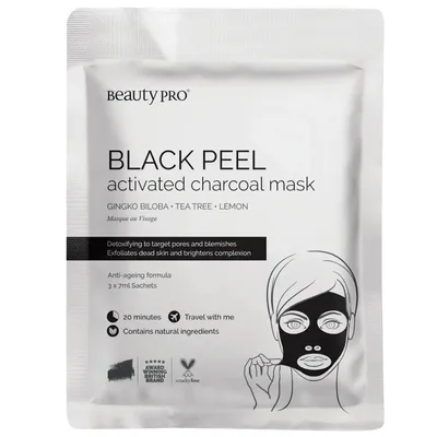 BeautyPro Black Diamond Peel-Off Mask with Activated Charcoal (Węglowa maska oczyszczająca peel - off)
