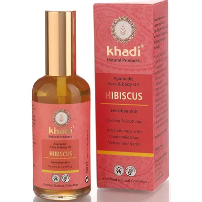 Khadi Ayurvedic Face & Body Oil Hibiskus (Olejek do twarzy i ciała z hibiskusem)