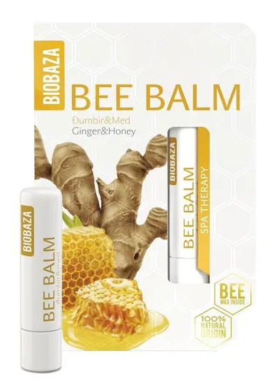 Biobaza Bee Balm Ginger & Honey Lip Balm (Sztyft do ust `Imbir i miód`)