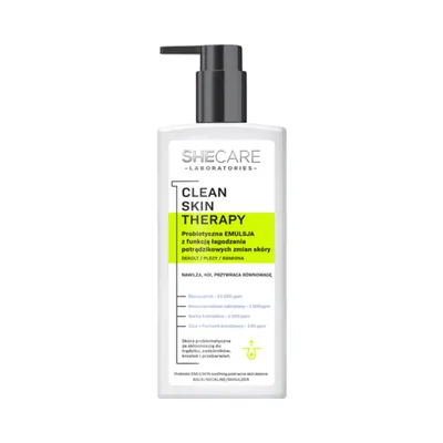 SheCare Clean Skin Therapy, Probiotyczna emulsja do ciała z funkcją łagodzenia potrądzikowych zmian skóry