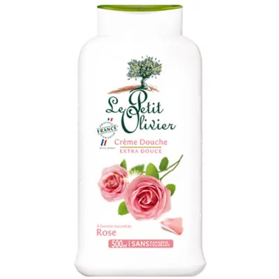 Le Petit Olivier Shower Cream Extra Gentle Rose (Kremowy żel pod prysznic o zapachu róży)
