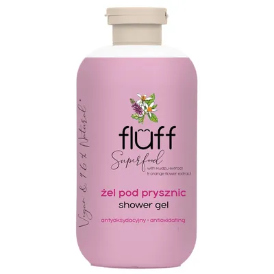 Fluff Superfood, Antioxidant Shower Gel (Antyoksydacyjny żel pod prysznic `Kudzu i kwiat pomarańczy`)