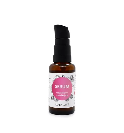 Lullalove Rozjaśniająco - nawilżające serum malinowe do twarzy