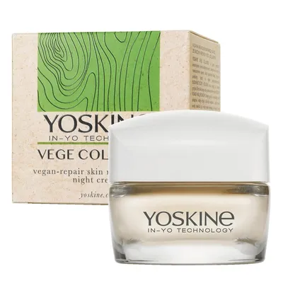 Yoskine Vege Collagen, Vegan-repair Skin Reconstructor Night Cream (Wegański krem do twarzy)