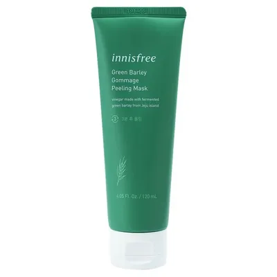 Innisfree Green Barley, Gommage Peeling Mask (Peeling złuszczający do twarzy z zielonym jęczmieniem)