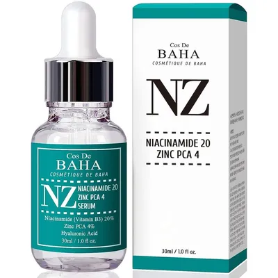 Cos De BAHA NZ, Niacinamide 20 Zinc PCA 4 Serum (Serum do twarzy z niacynamidem)