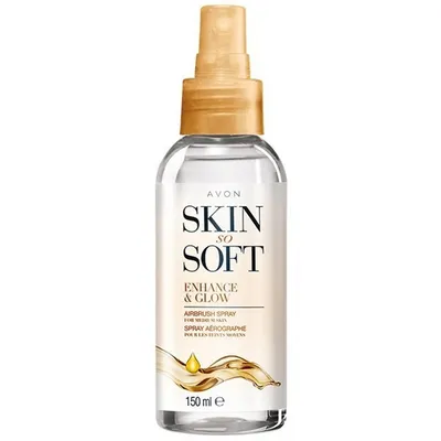 Avon Skin So Soft, Enhance & Glow, Airbrush Spray (Rozświetlający olejek opalający w sprayu (nowa wersja))