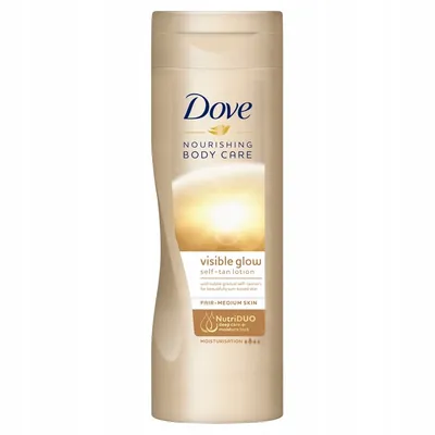 Dove Nourishing Body Care, Visible Glow Self-Tan Lotion (Balsam do ciała z samoopalaczem do jasnej i średniej karnacji)
