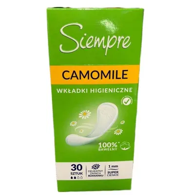 Siempre Camomile, Wkładki higieniczne o zapachu rumianku
