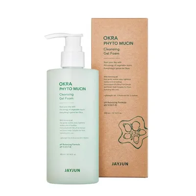 JayJun Cosmetic Okra Phyto Mucin Clensing Gel Foam (Nawilżająca żelowa pianka oczyszczająca)