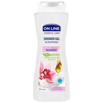 On Line Creamy Care, Organic Moroccan Argan Oil with Orchid Extract, Shower Gel (Żel pod prysznic 'Olej arganowy i orchidea ')