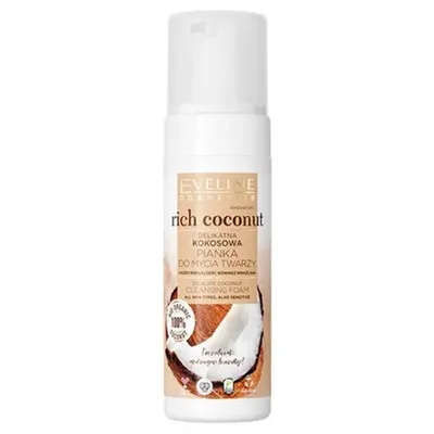 Eveline Cosmetics Rich Coconut, Delikatna kokosowa pianka do mycia twarzy